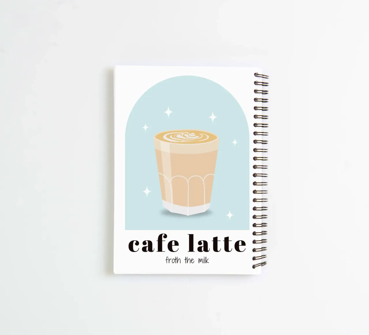 Cafe Latte Kaffee Druck, Kaffee-Liebhaber, Koffein, Ringbuch von pdigitalprints