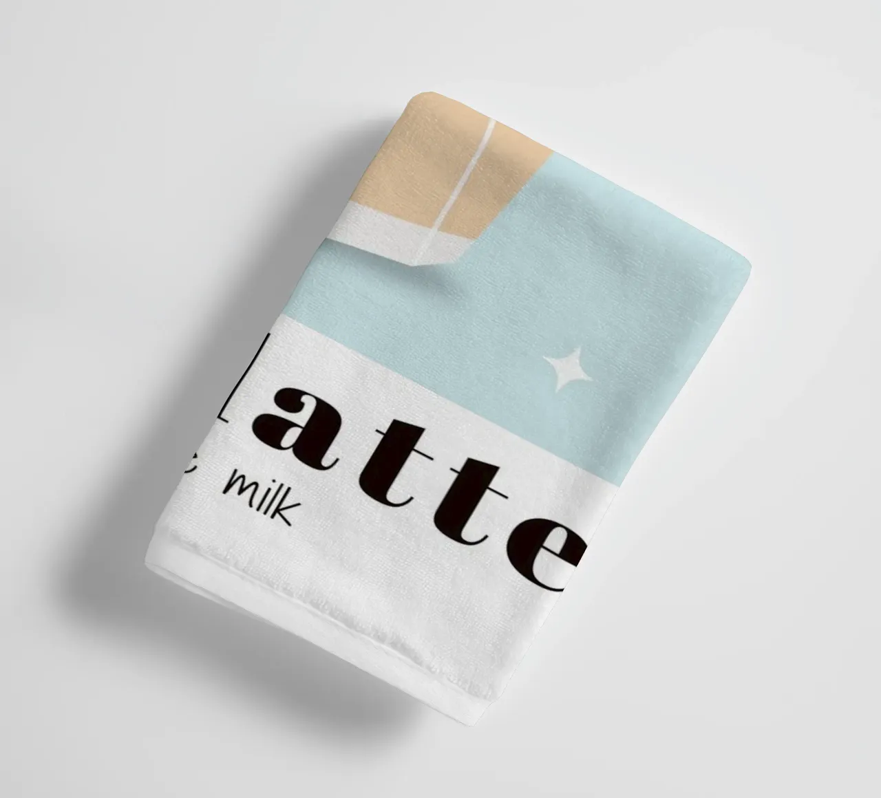 Cafe Latte coffee print, Coffee Lover, Caffeine, towel by pdigitalprints