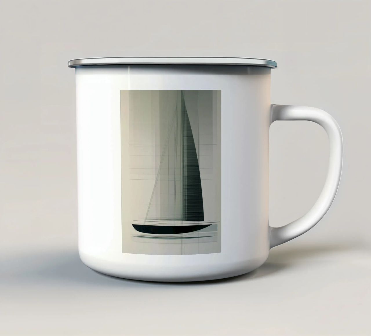 Zeilboot abstract Emaille Tasse von Imagine
