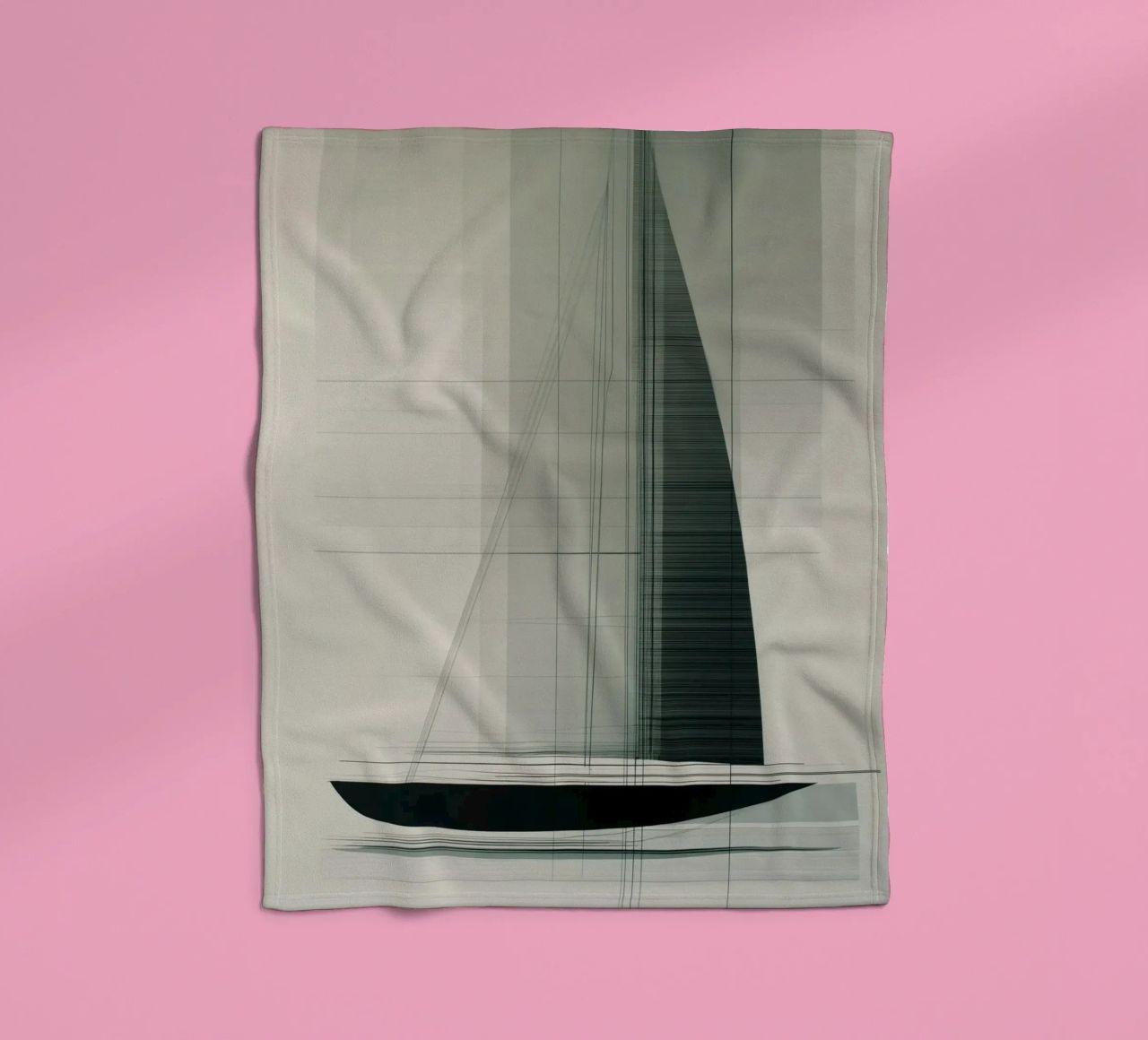 Zeilboot abstract Fleecedecke von Imagine