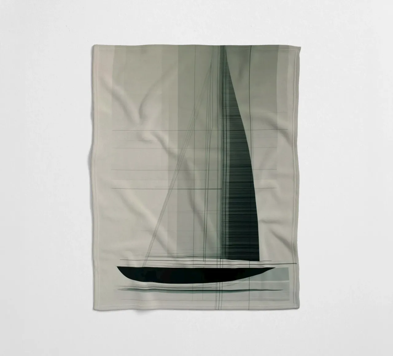 Zeilboot abstract fleece blanket by Imagine