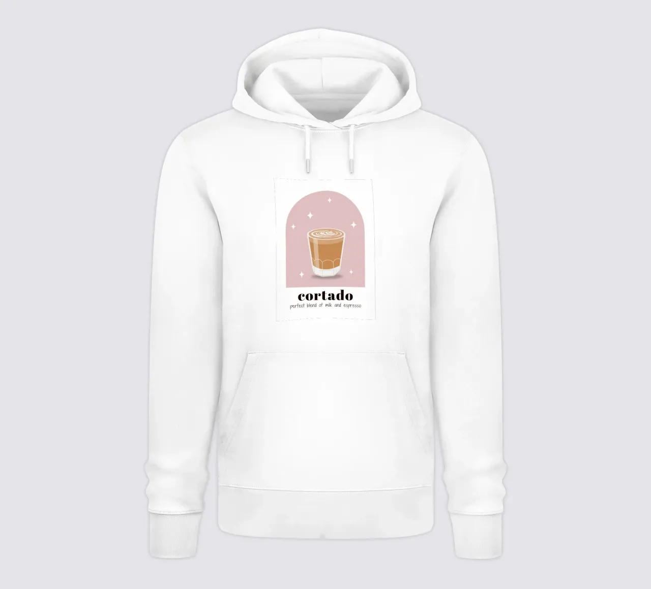 Stampa caffè Cortado, Amante del caffè, Caffeina, felpa con cappuccio da pdigitalprints