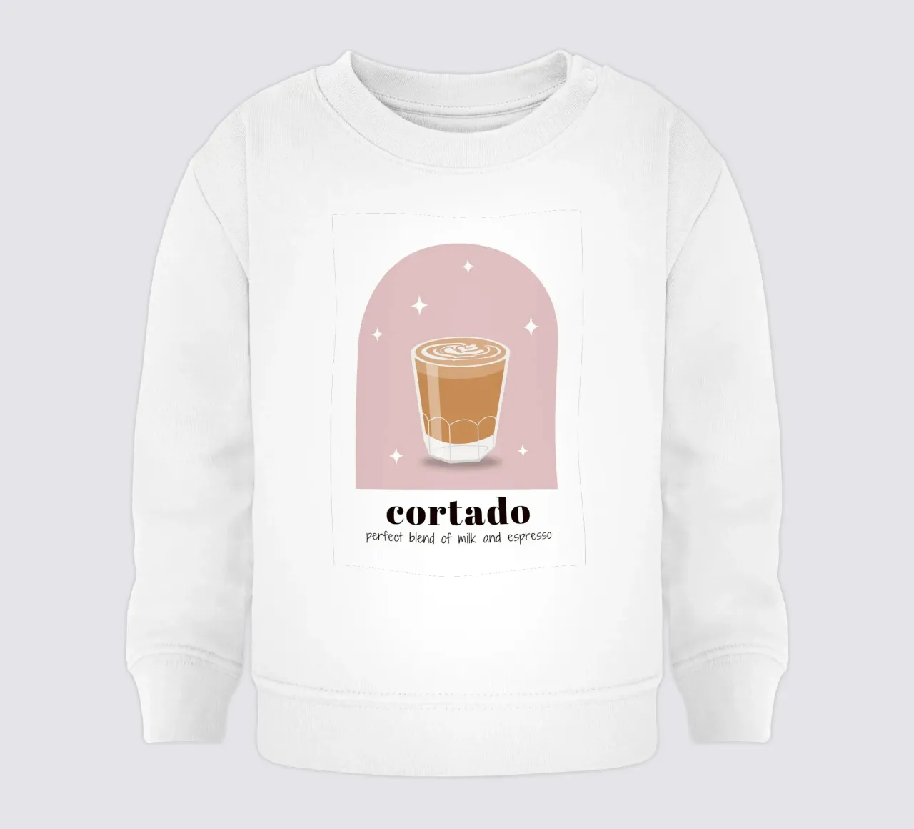 Stampa caffè Cortado, Amante del caffè, Caffeina, felpa neonato da pdigitalprints