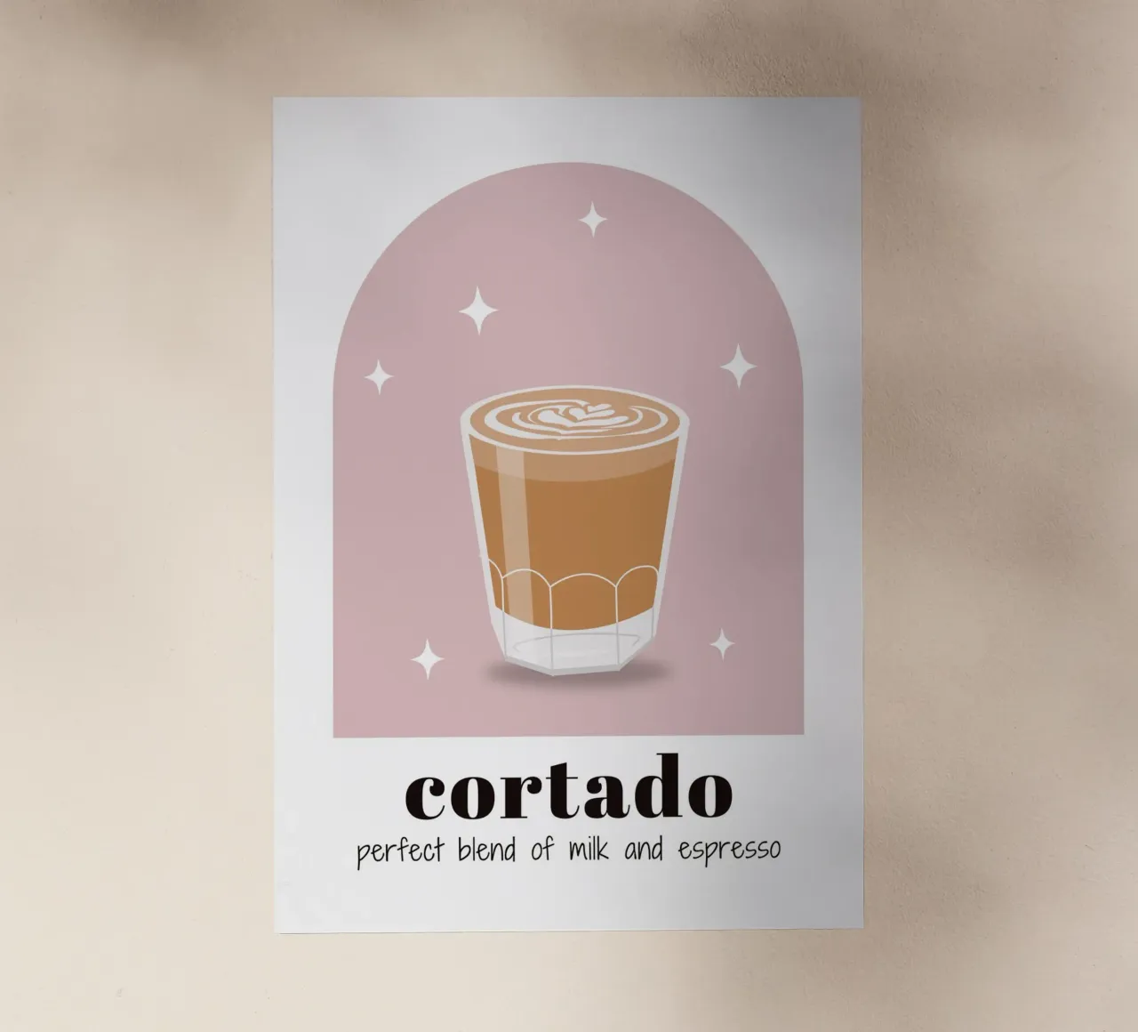 Stampa caffè Cortado, Amante del caffè, Caffeina, pellicola backlit da pdigitalprints