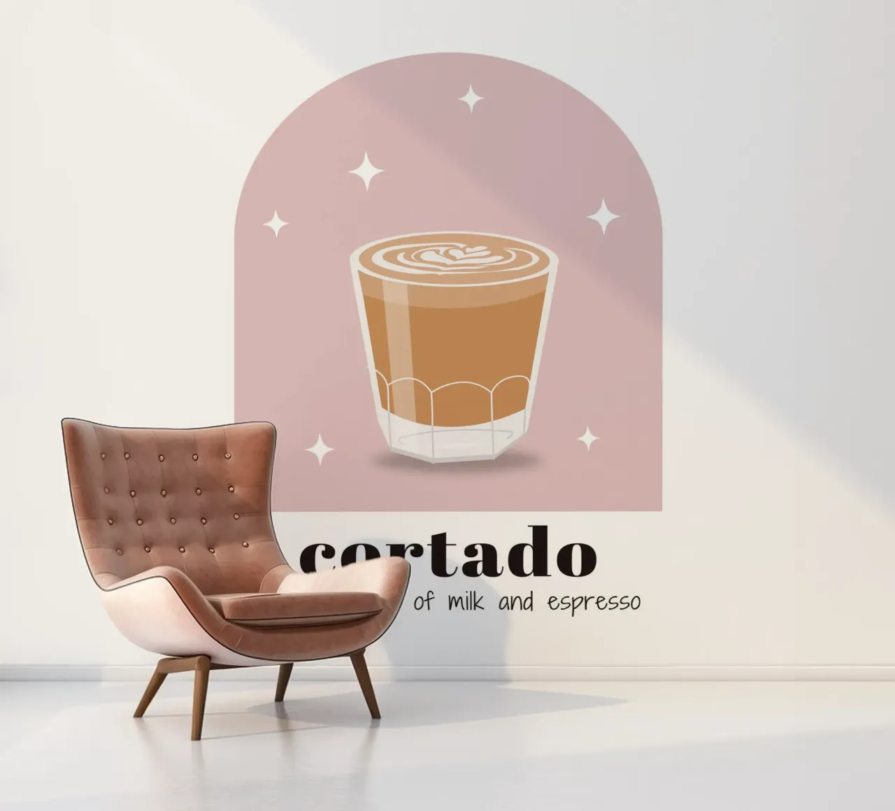 Cortado coffee print, Coffee Lover, Caffeine, photo wallpaper by pdigitalprints