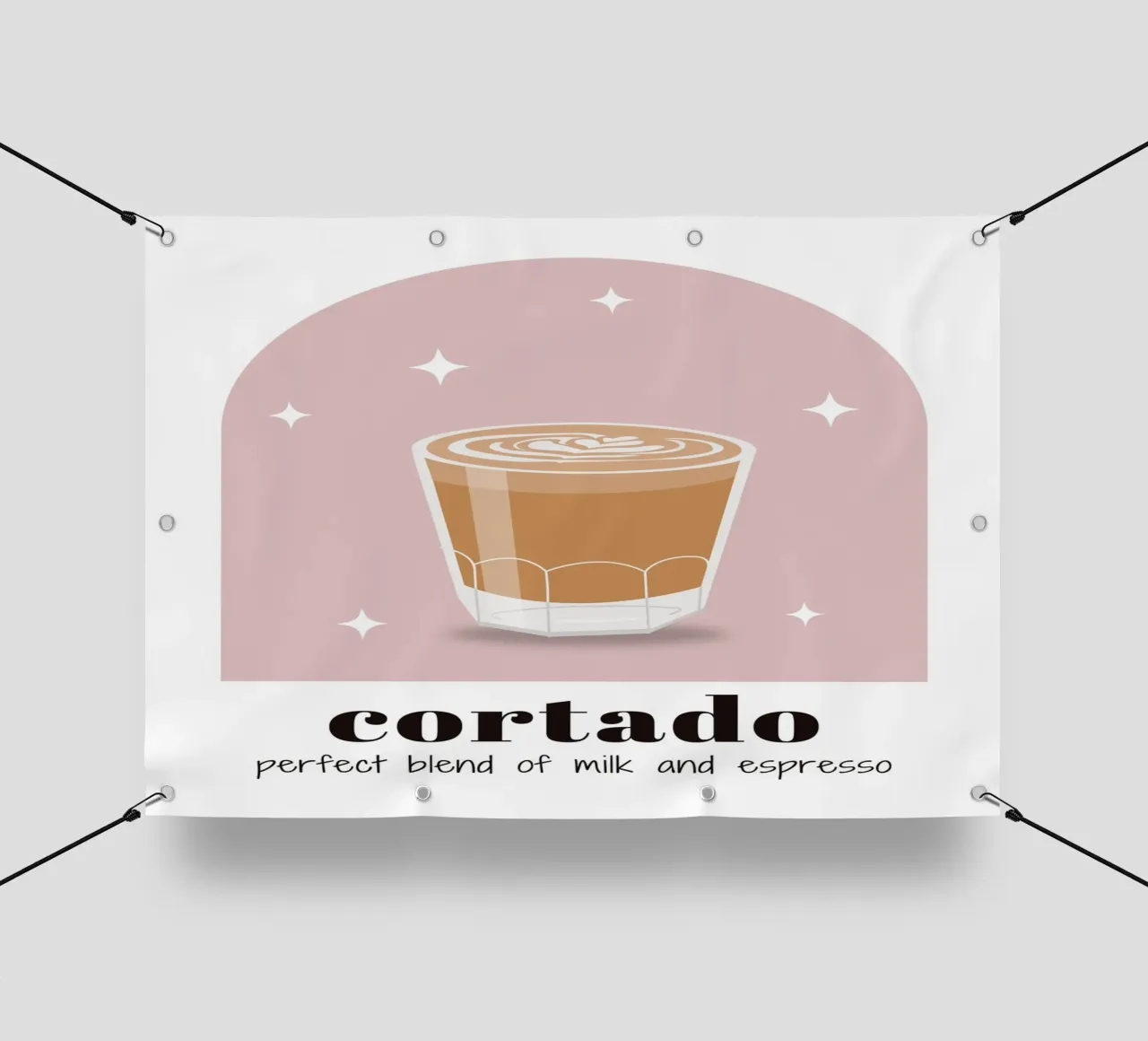 Stampa caffè Cortado, Amante del caffè, Caffeina, telo in pvc da pdigitalprints