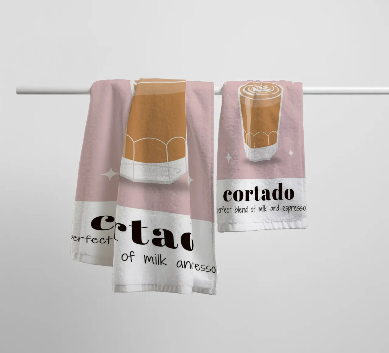 Stampa caffè Cortado, Amante del caffè, Caffeina, asciugamano da bagno da pdigitalprints