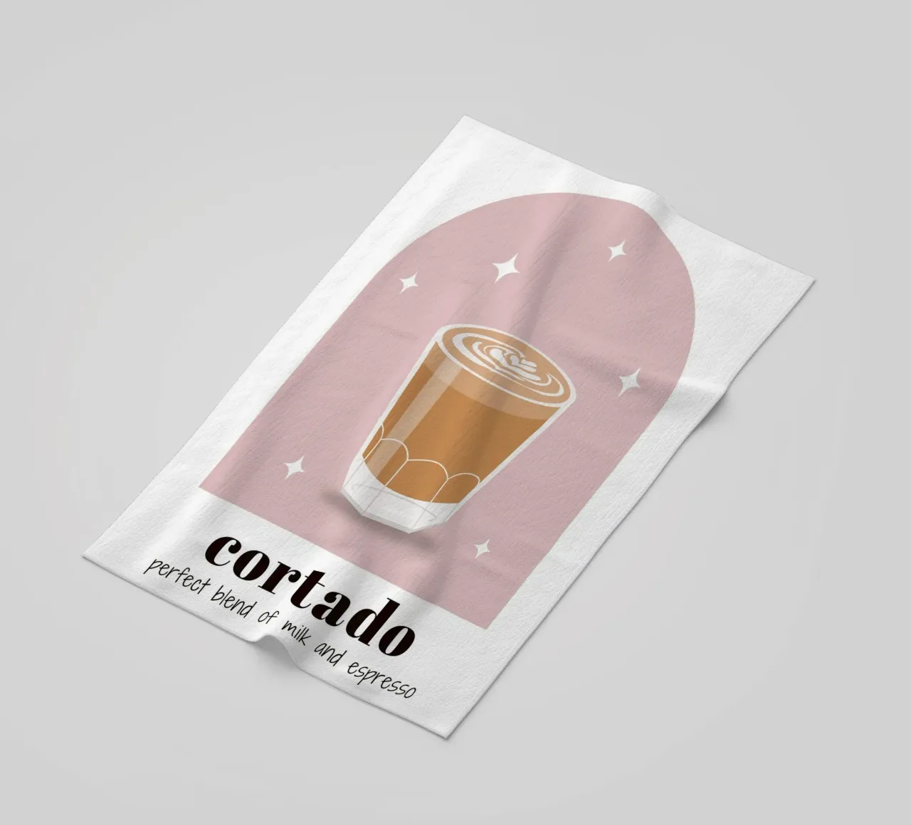 Stampa caffè Cortado, Amante del caffè, Caffeina, telo mare da pdigitalprints