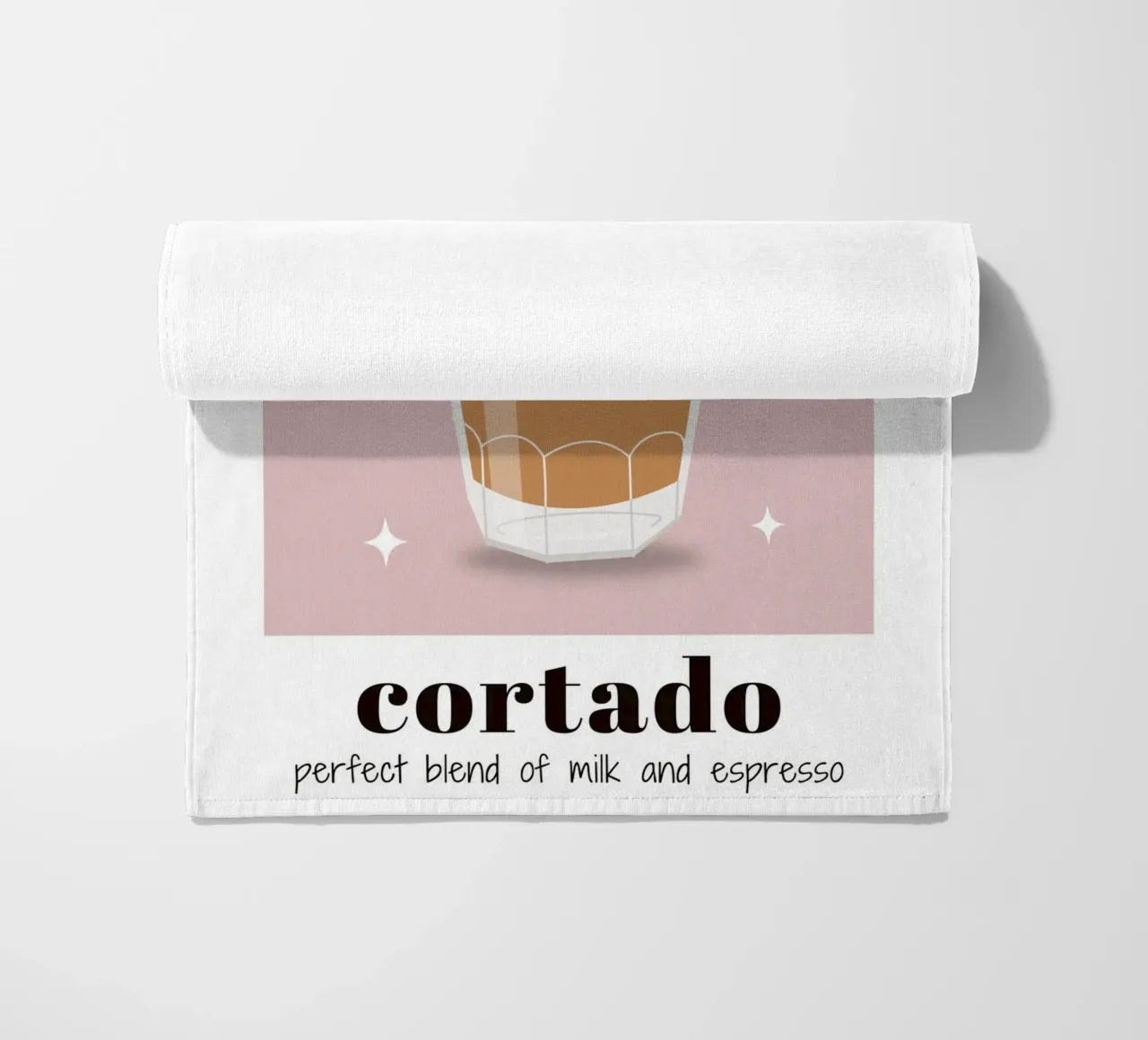 Stampa caffè Cortado, Amante del caffè, Caffeina, telo mare da pdigitalprints