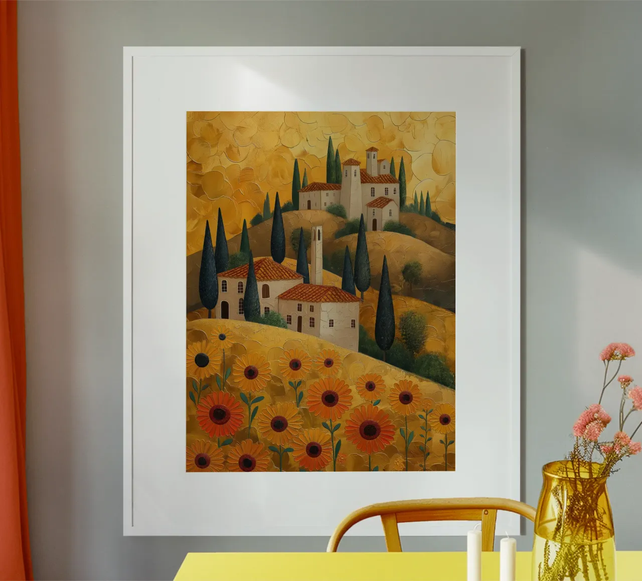 Toscane, Italië poster con telaio in alluminio da Imagine