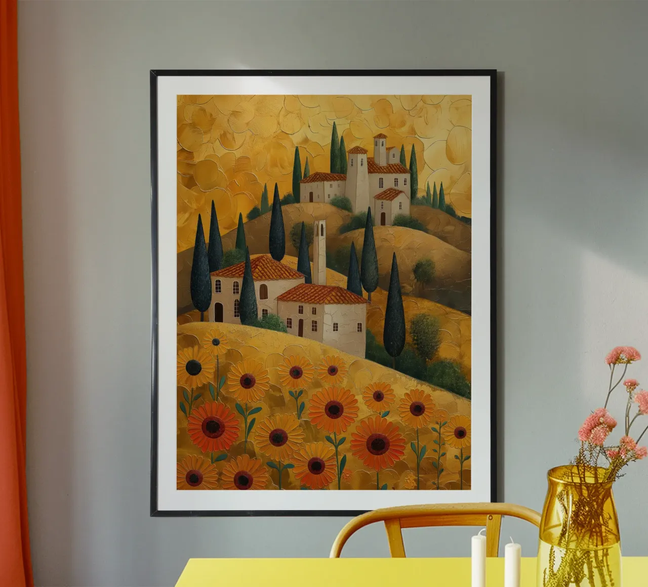 Toscane, Italië poster con telaio in alluminio da Imagine