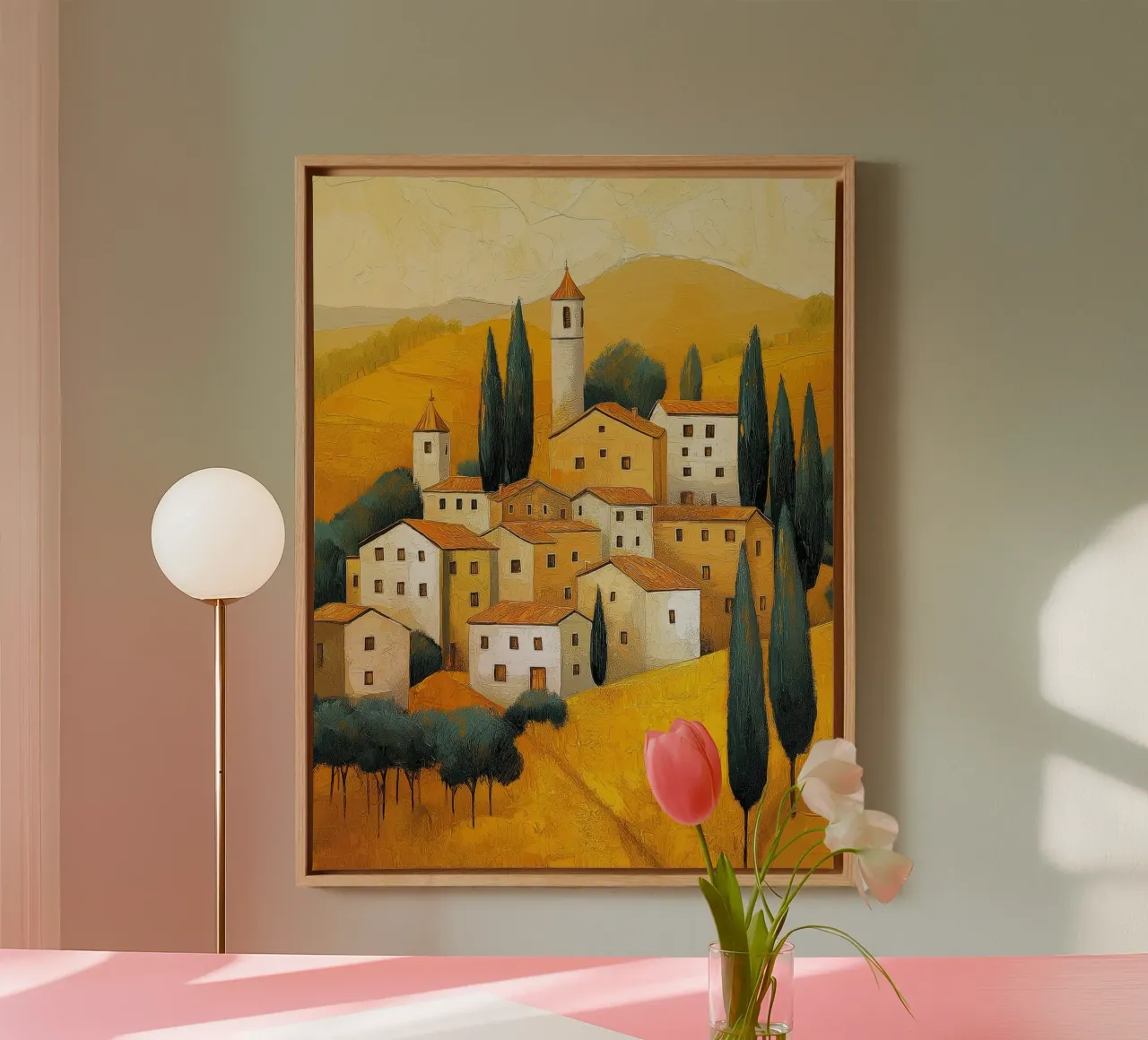 Toscane, Italië tela con Cornice a cassetta da Imagine