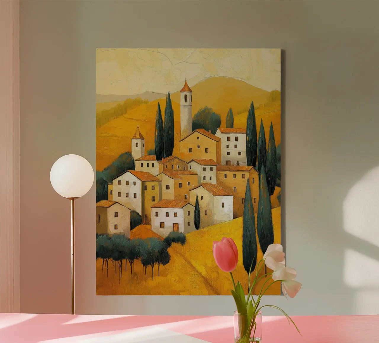 Toscane, Italië tela con Cornice a cassetta da Imagine