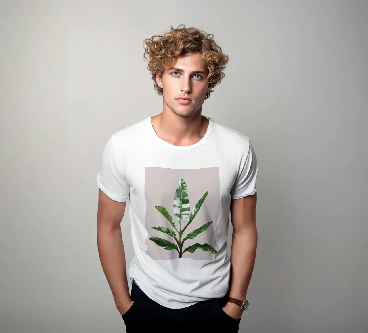 Banano Green Leaves t-shirt da anisillustration