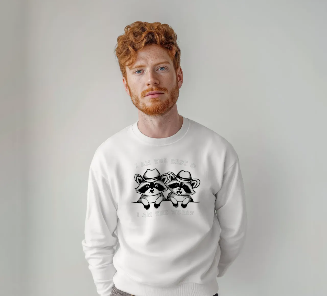 I AM THE BEST & I AM THE WORST sweatshirt by edsonramosart