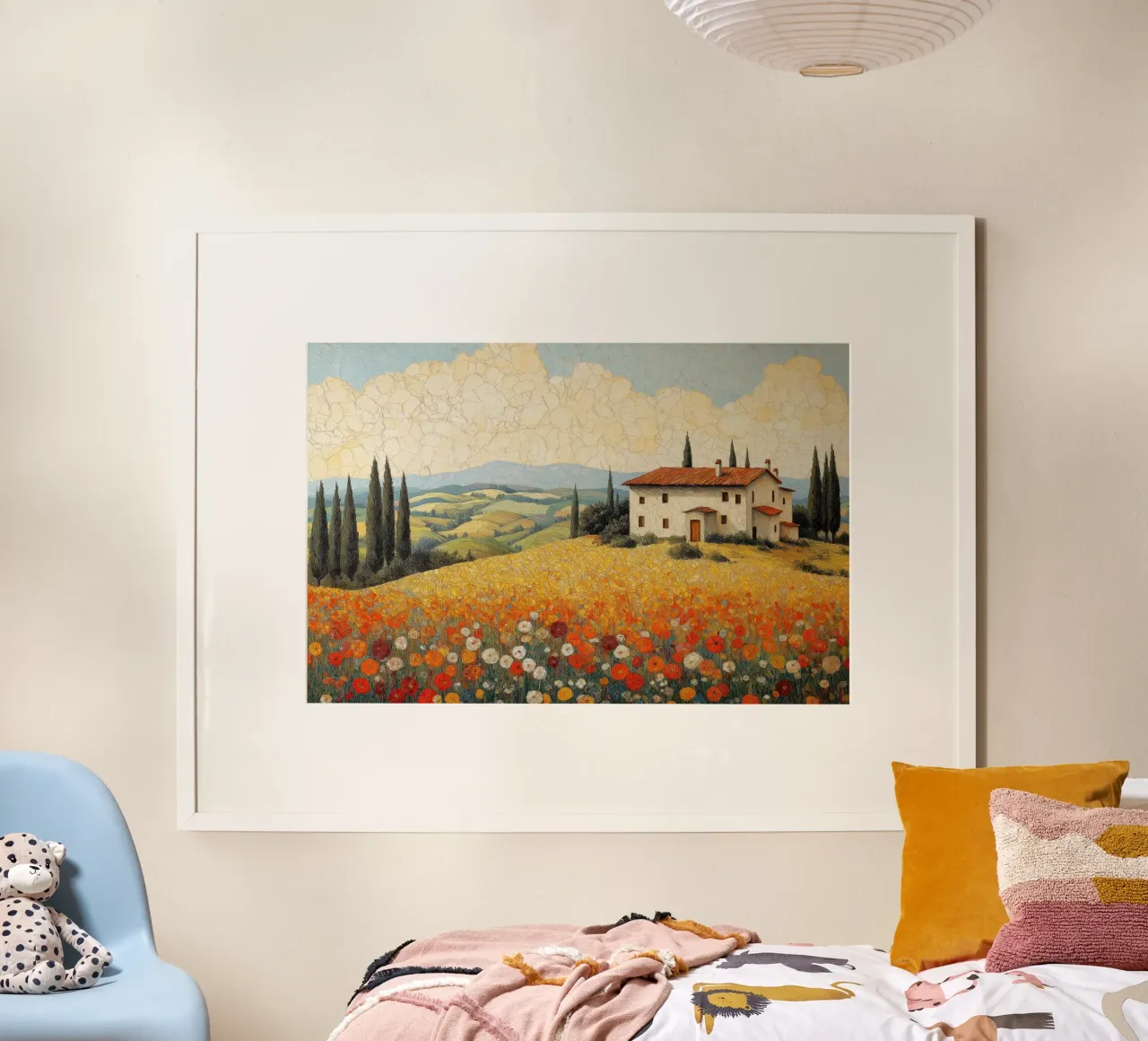 Toscane, Italië poster con telaio in legno da Imagine