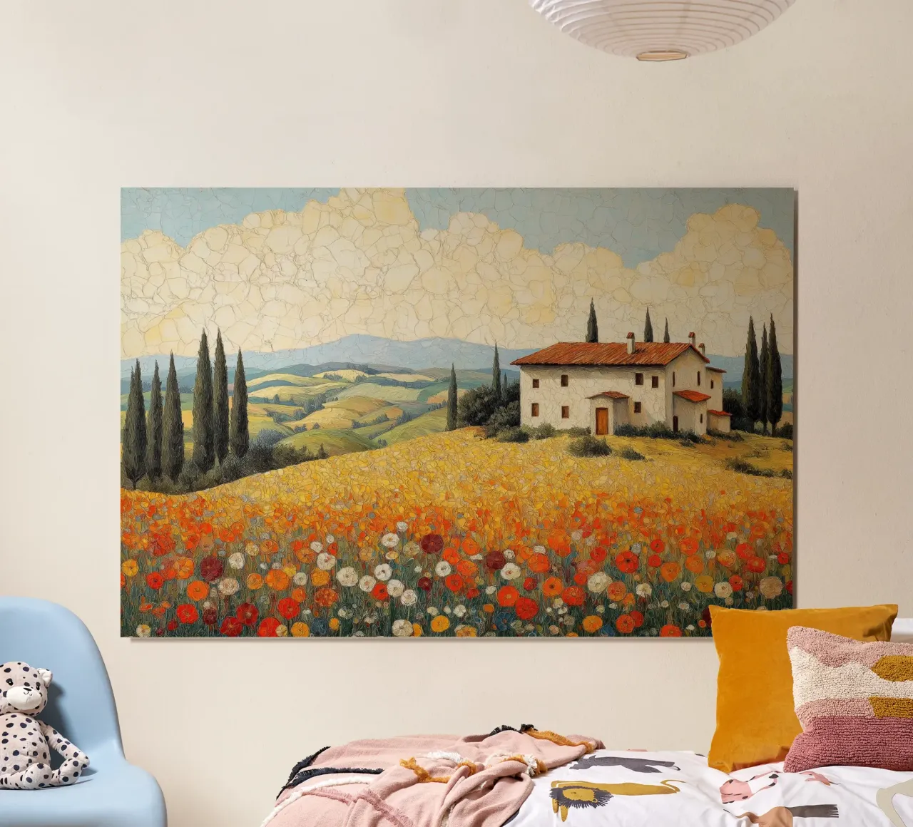 Toscane, Italië poster con telaio in legno da Imagine
