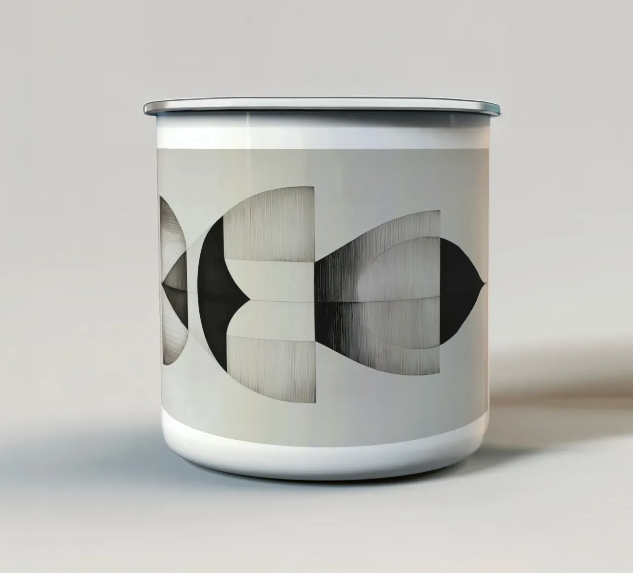 Abstracte vormen emaille mok van Imagine