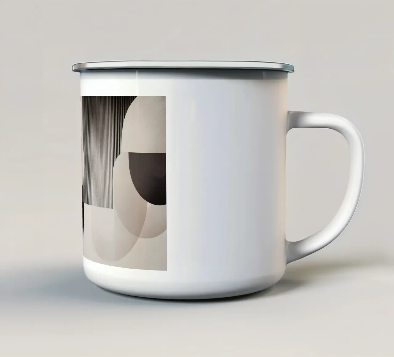 Formas abstractas taza de esmalte de Imagine
