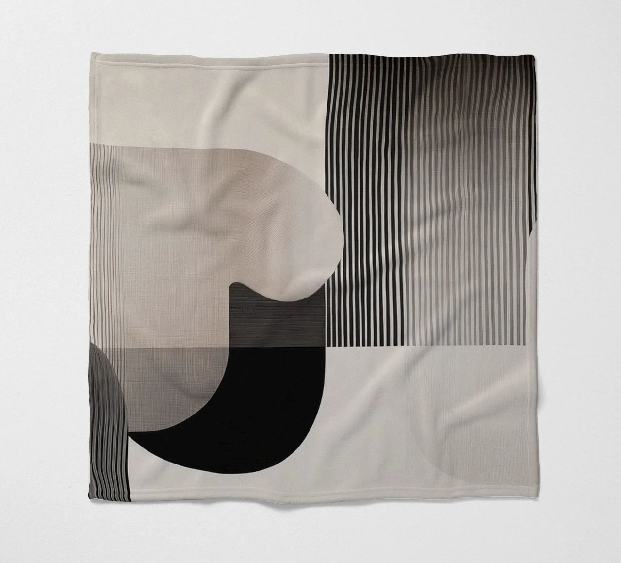 Abstract forms fleece blanket by Imagine