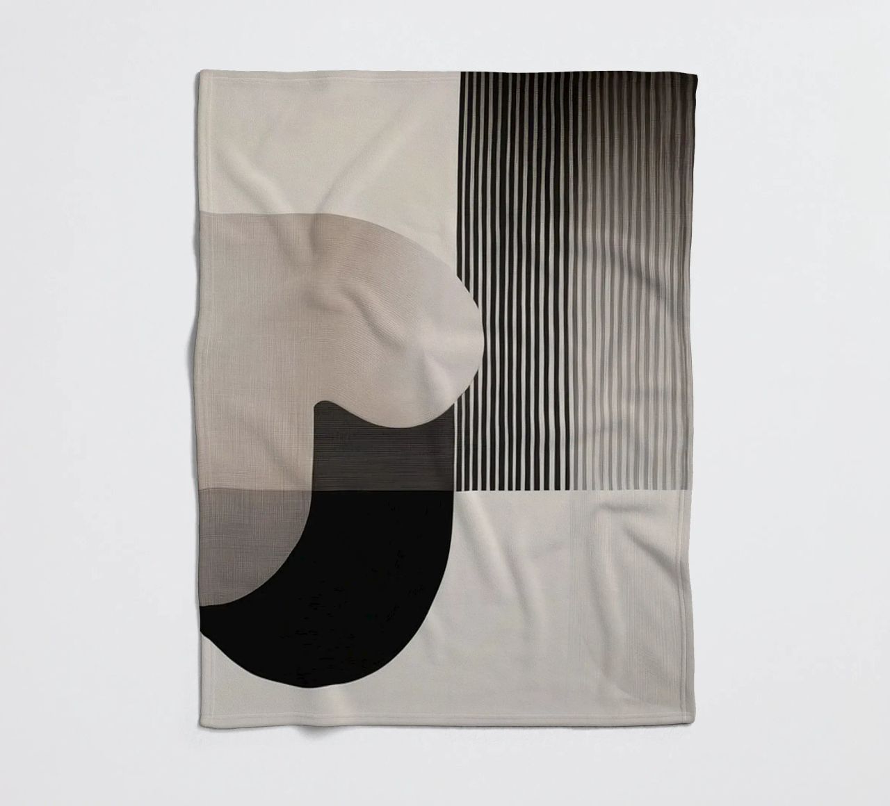 Abstract forms fleece blanket by Imagine