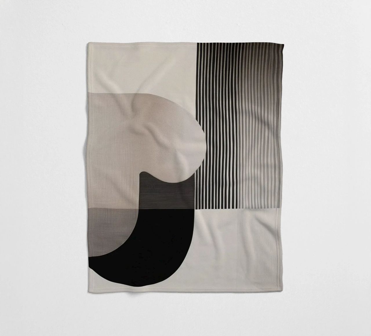 Abstract forms fleece blanket by Imagine