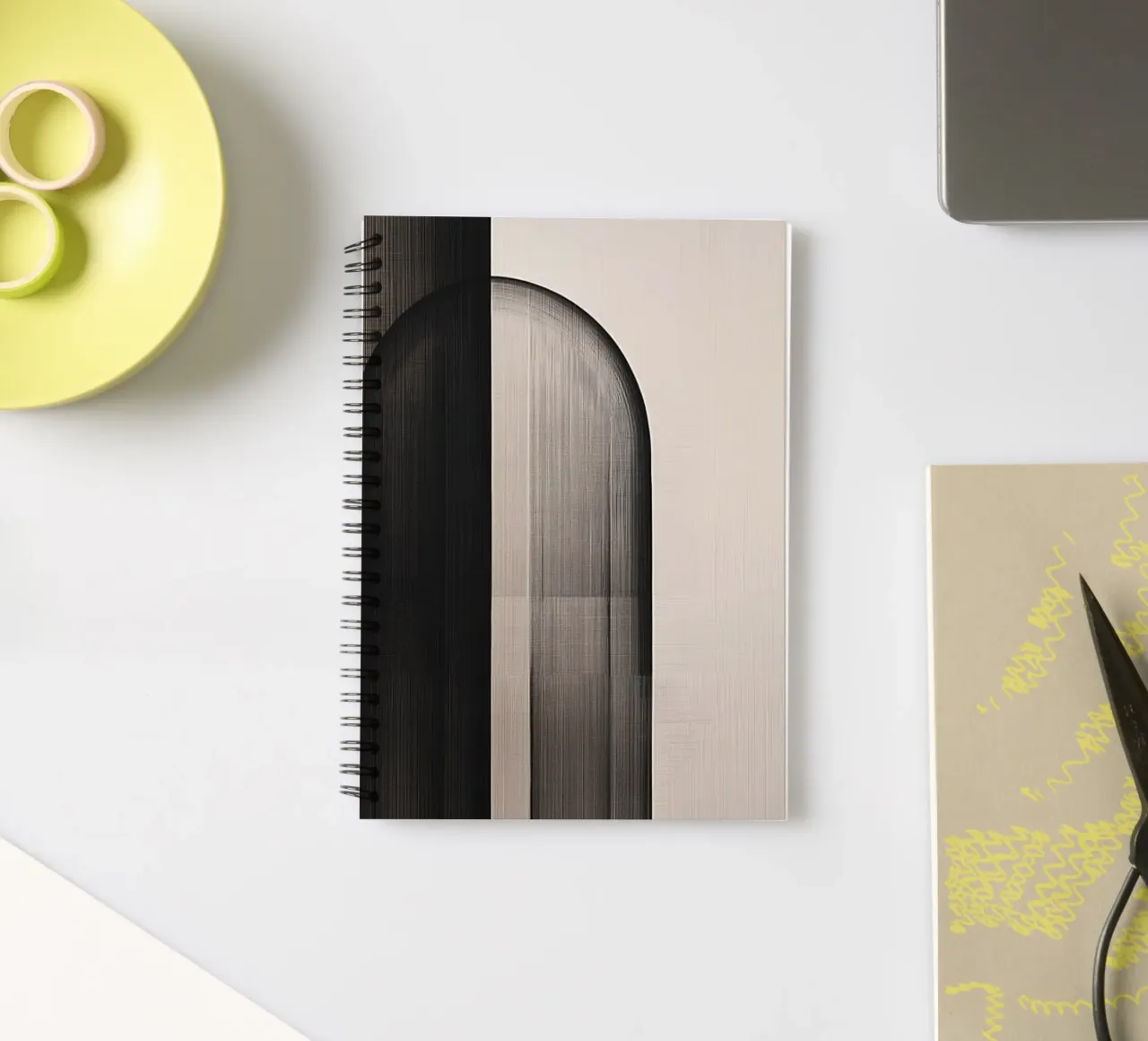 Bohemian shapes spiral notebook by Imagine