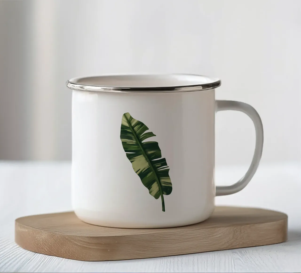 Tropical Leaves tazza in smalto da anisillustration