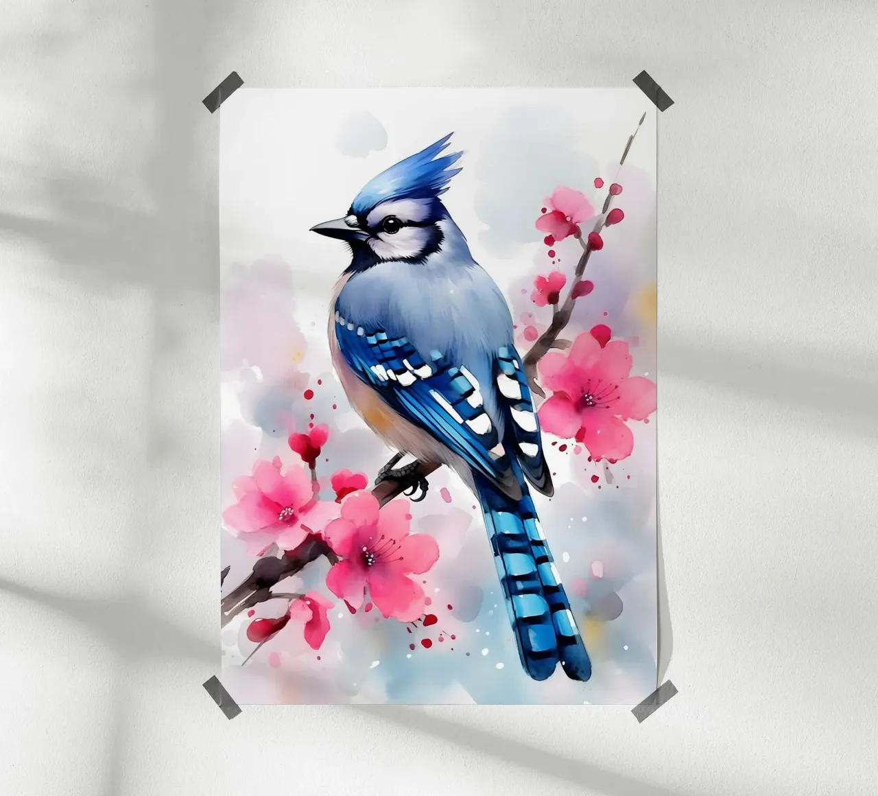 Blue Jay poster con telaio in alluminio da FreeArtStudio