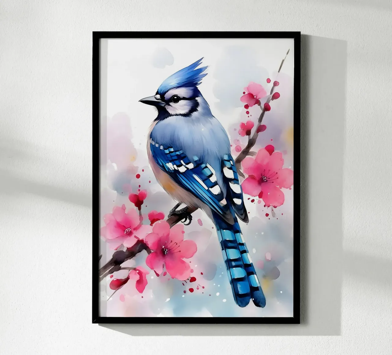 Blue Jay poster con telaio in alluminio da FreeArtStudio