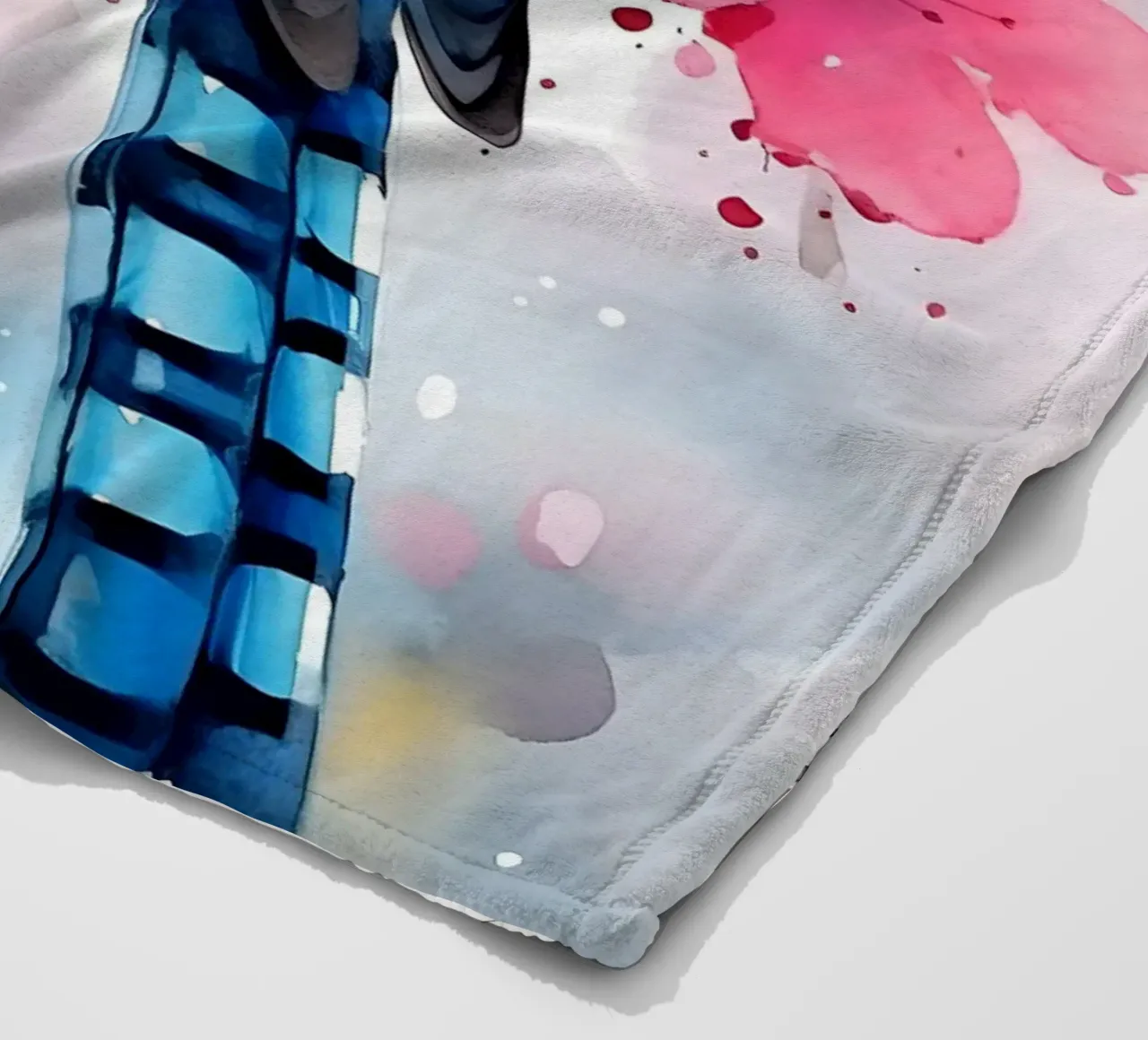Blue Jay fleece blanket by FreeArtStudio