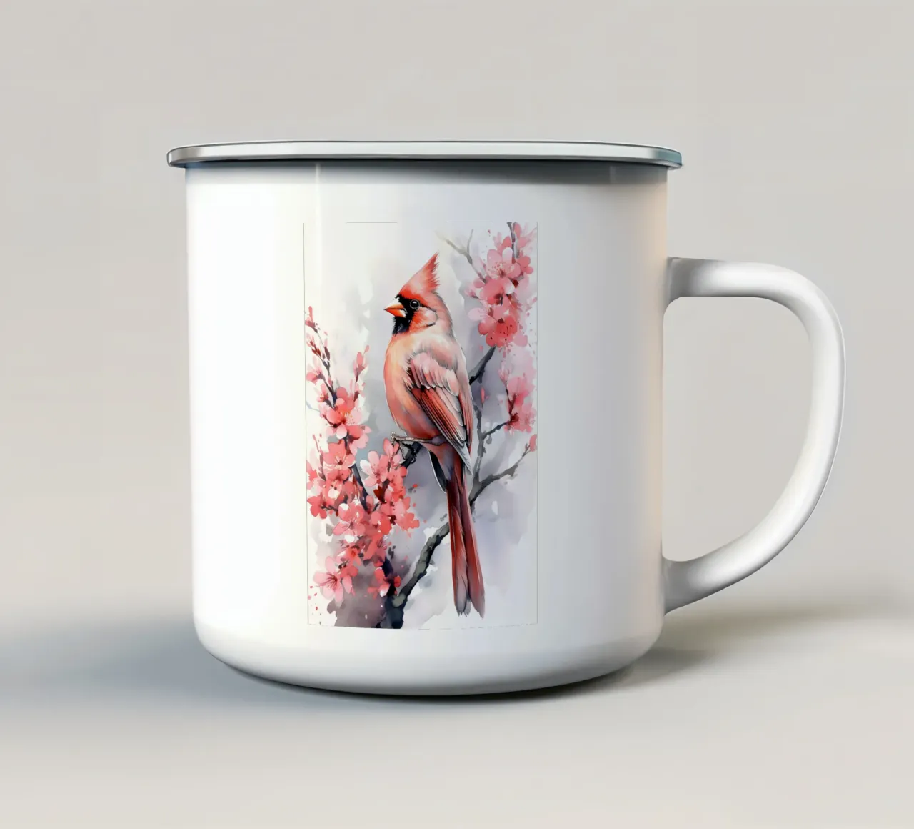 Cardinal tazza in smalto da FreeArtStudio