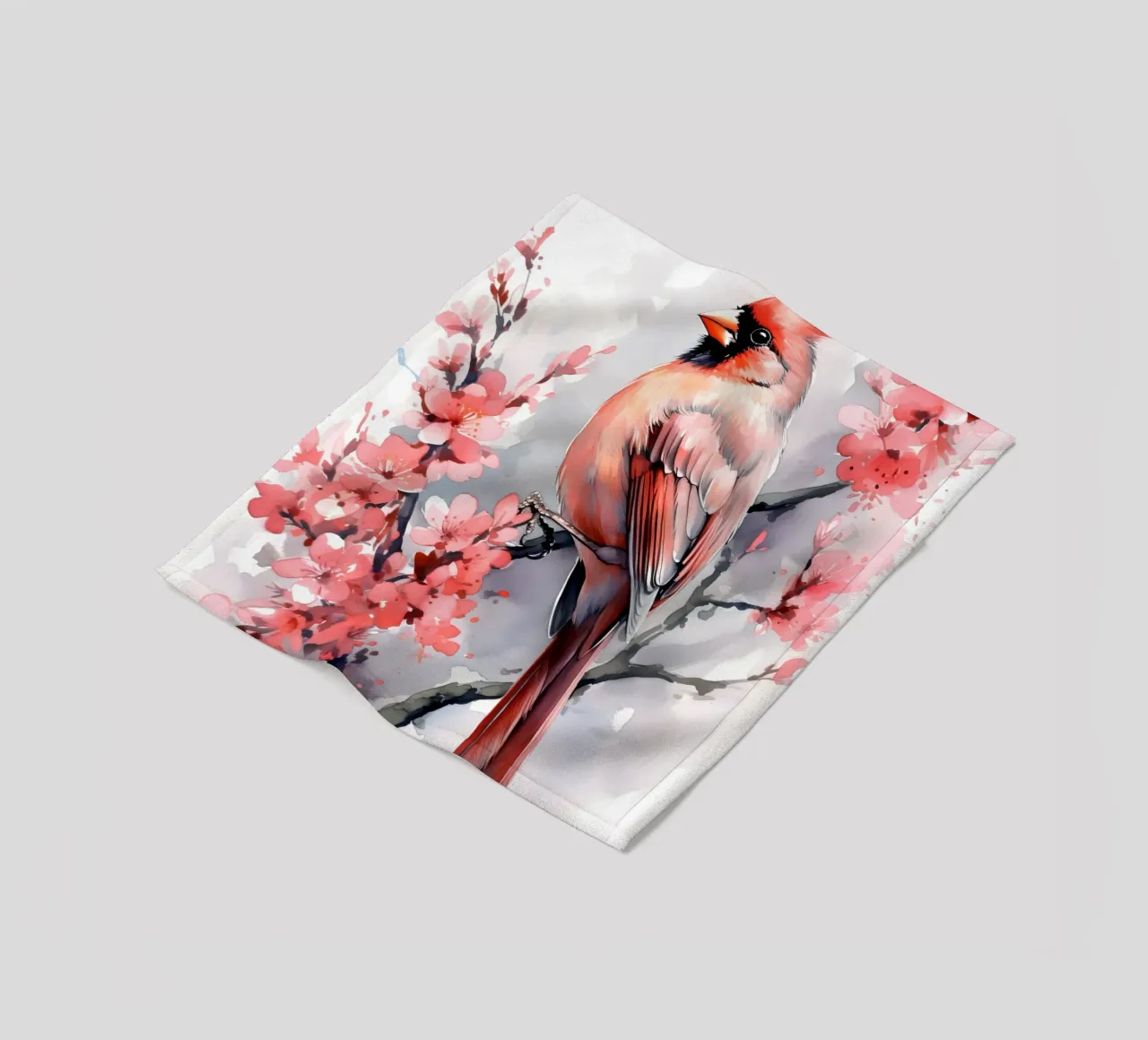 Cardinal fleece blanket by FreeArtStudio