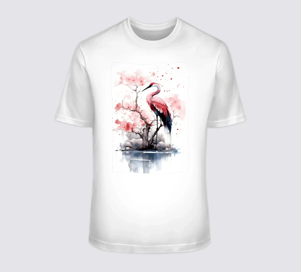 Crane t-shirt by FreeArtStudio