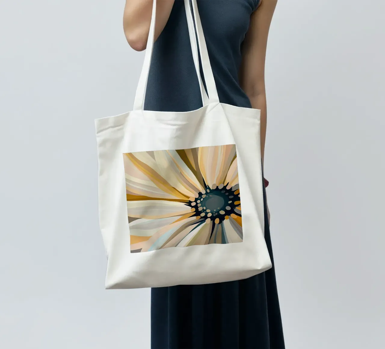 Abstract flower tote bag by Imagine