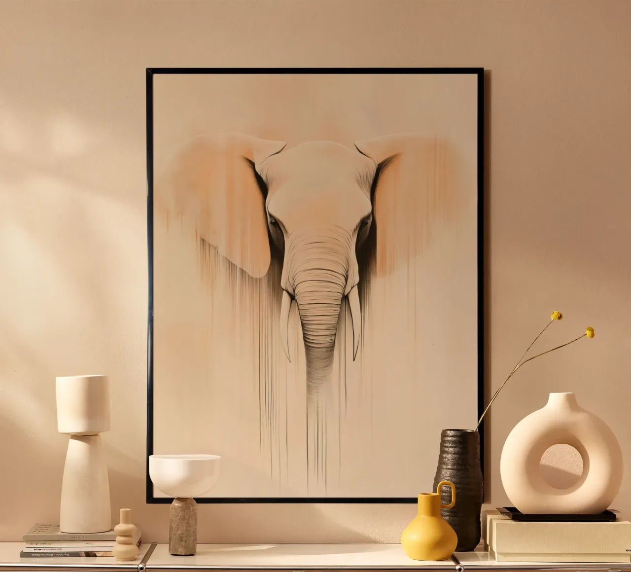Elephant in soft colours poster by Imagine
