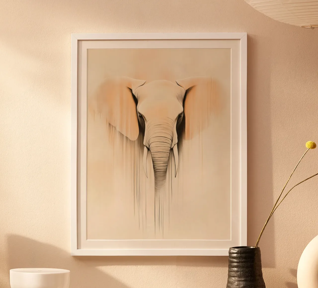 Elephant in soft colours poster by Imagine