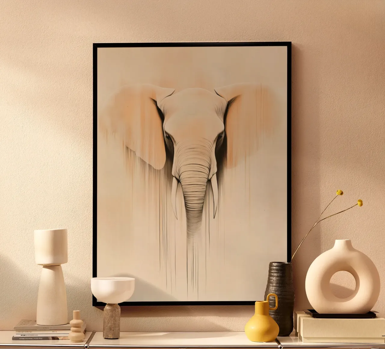 Elephant in soft colours poster by Imagine