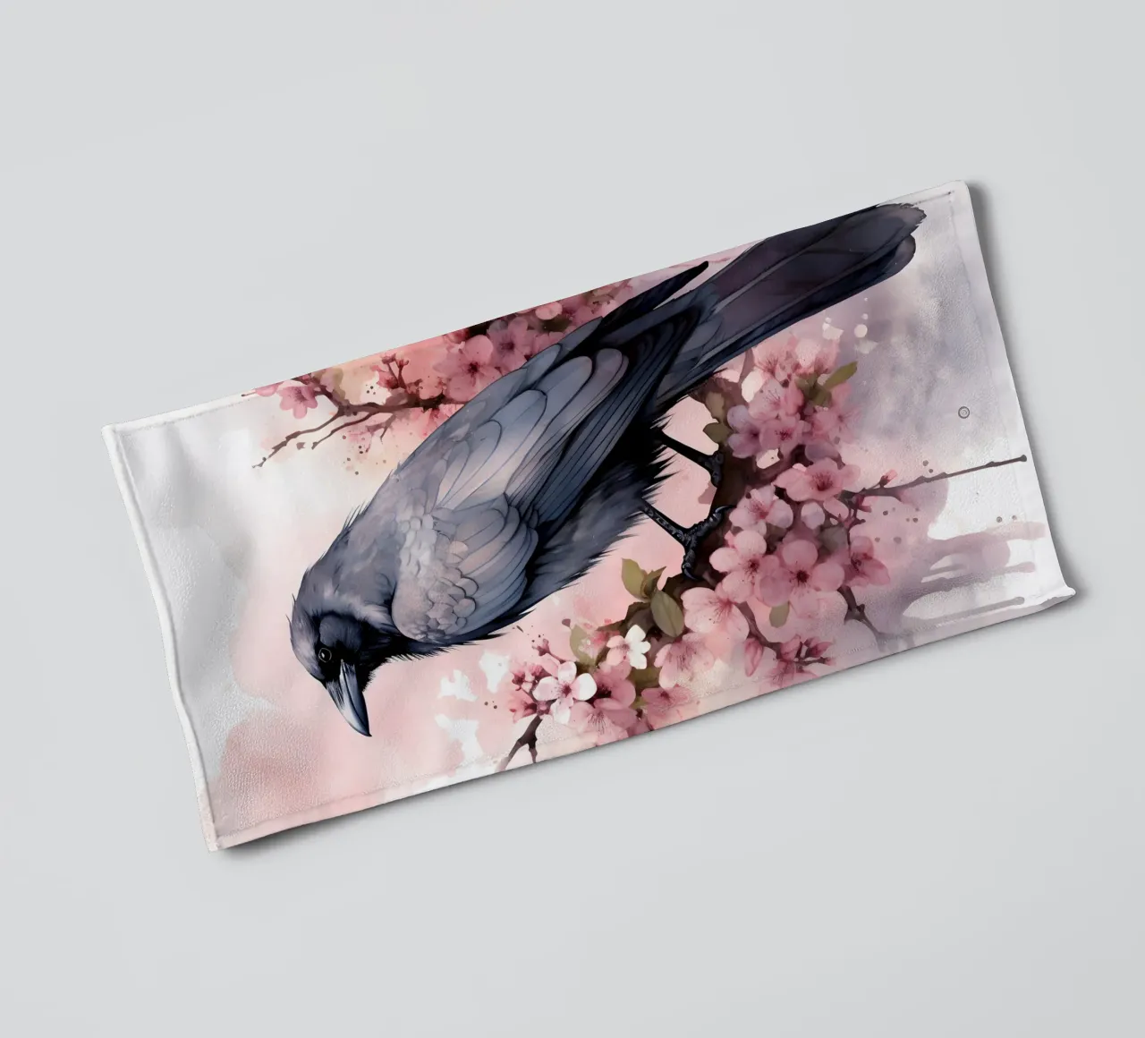 Crow asciugamano da bagno da FreeArtStudio