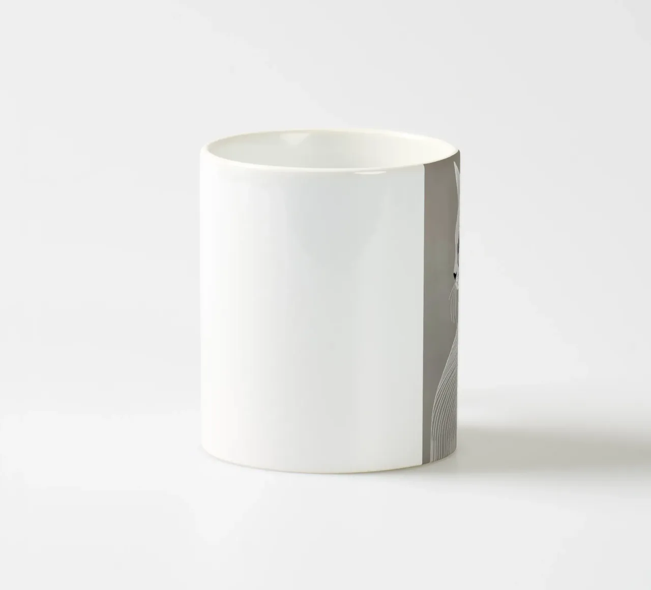 Abstract cat ceramic mug by Imagine