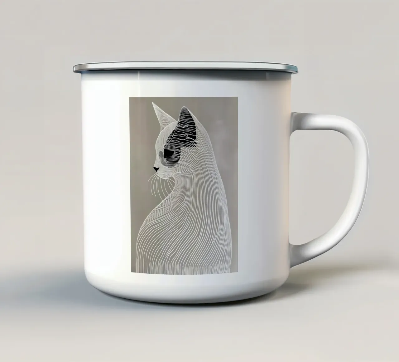 Gatto astratto tazza in smalto da Imagine