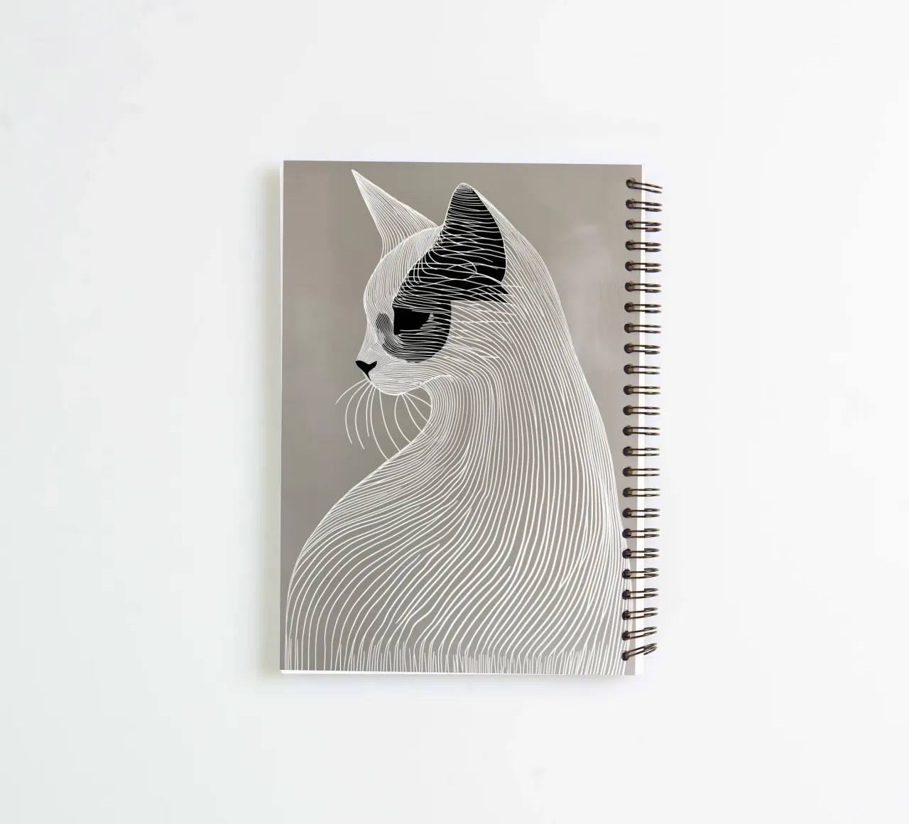 Abstract cat spiral notebook by Imagine
