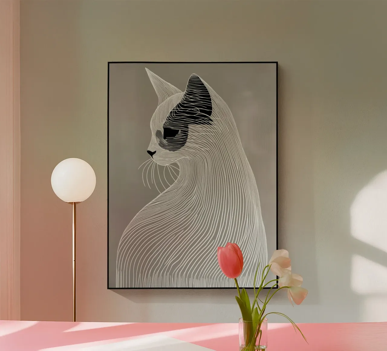 Abstract cat acrylic glass by Imagine