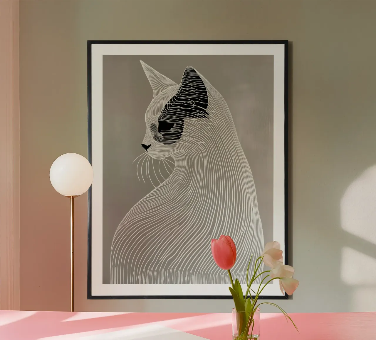 Abstract cat hahnemühle by Imagine
