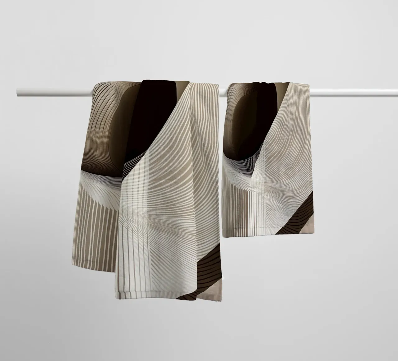 Abstract cat towel by Imagine