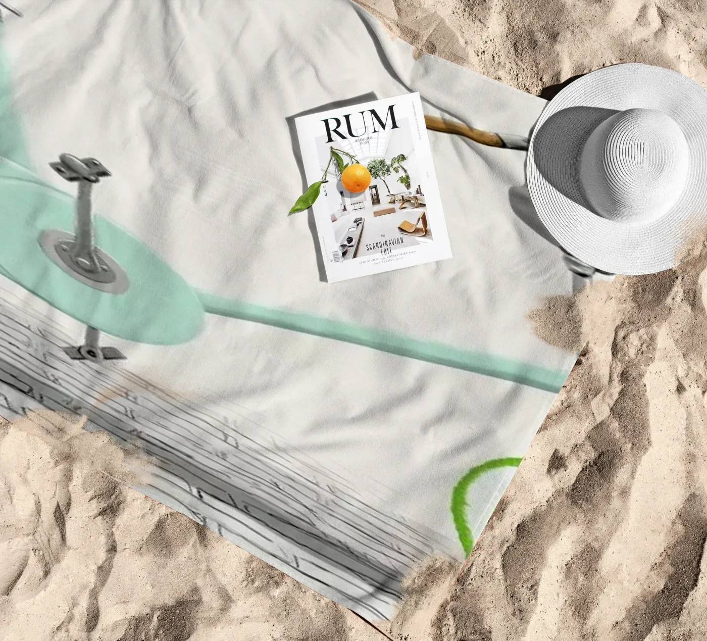 Acid beach towel by Florent Bodart