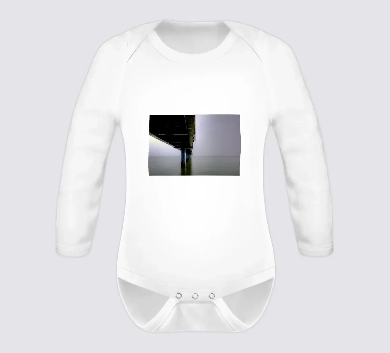 Seebrücke long-sleeve baby romper by Michael Belhadi