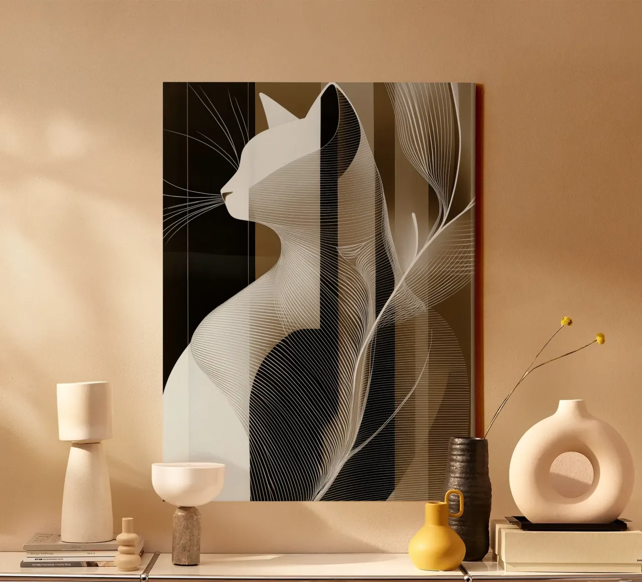 Kat abstract tela con Cornice a cassetta da Imagine