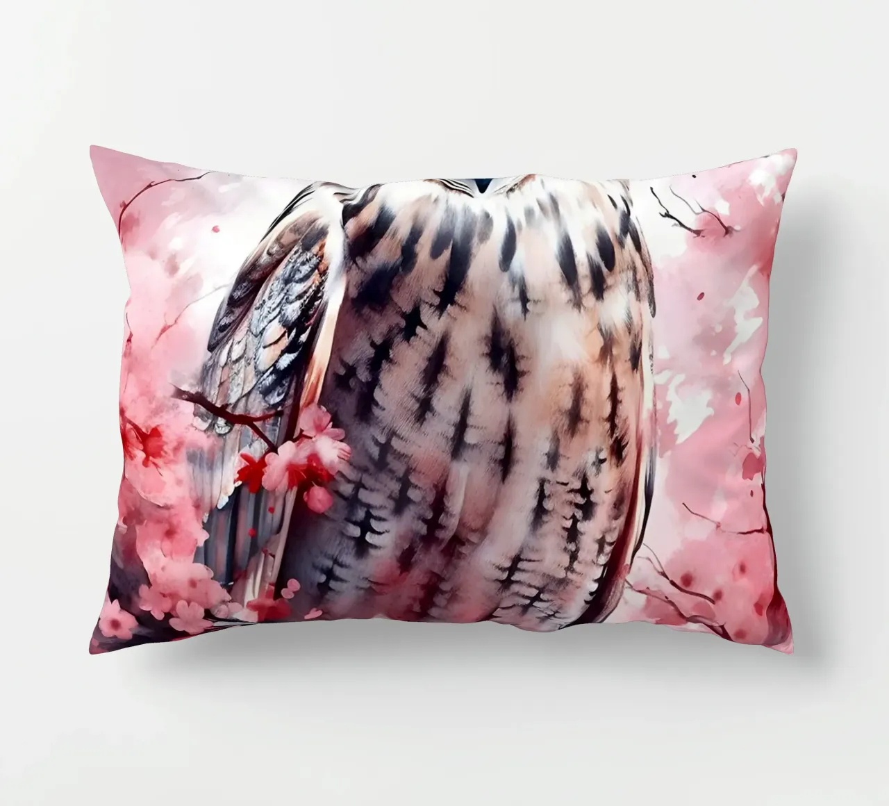 Eagle Owl decorative cushion by FreeArtStudio