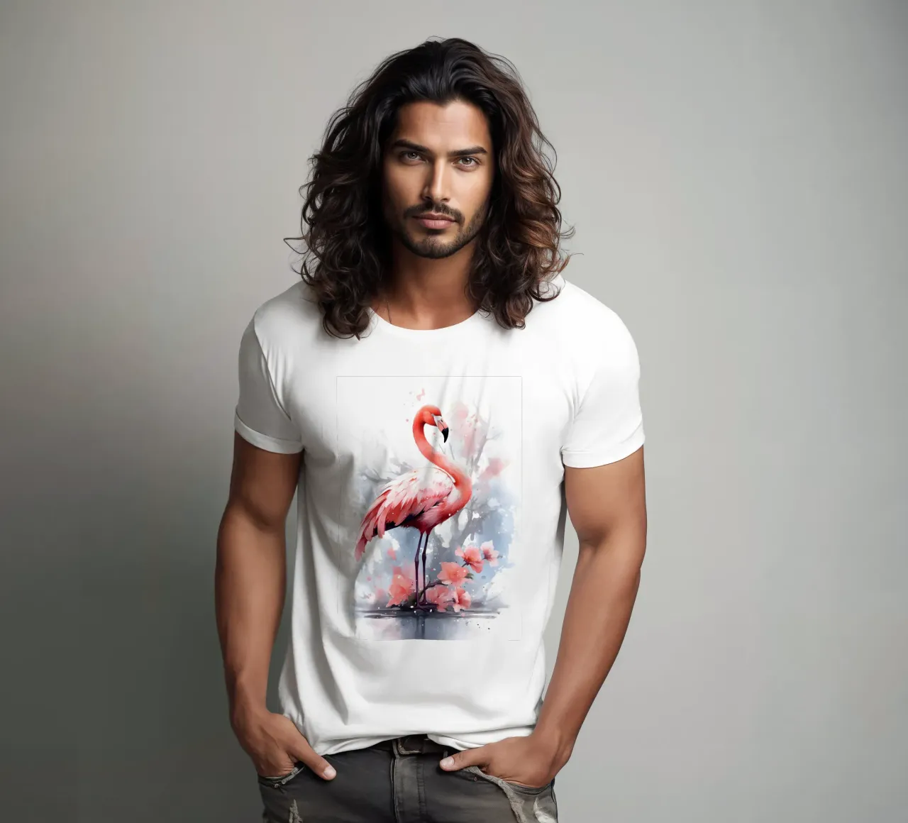 Flamingo t-shirt da FreeArtStudio